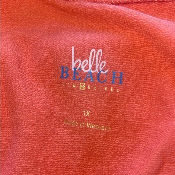 BElle Orange Sweatshirt Relaxed Fit Tie Front - Picture 6 of 6
